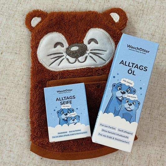 Alltags-Set + Waschlappen "Otti Otter"